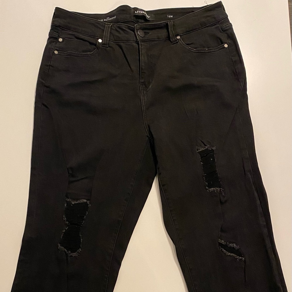 Black Distressed Jeans